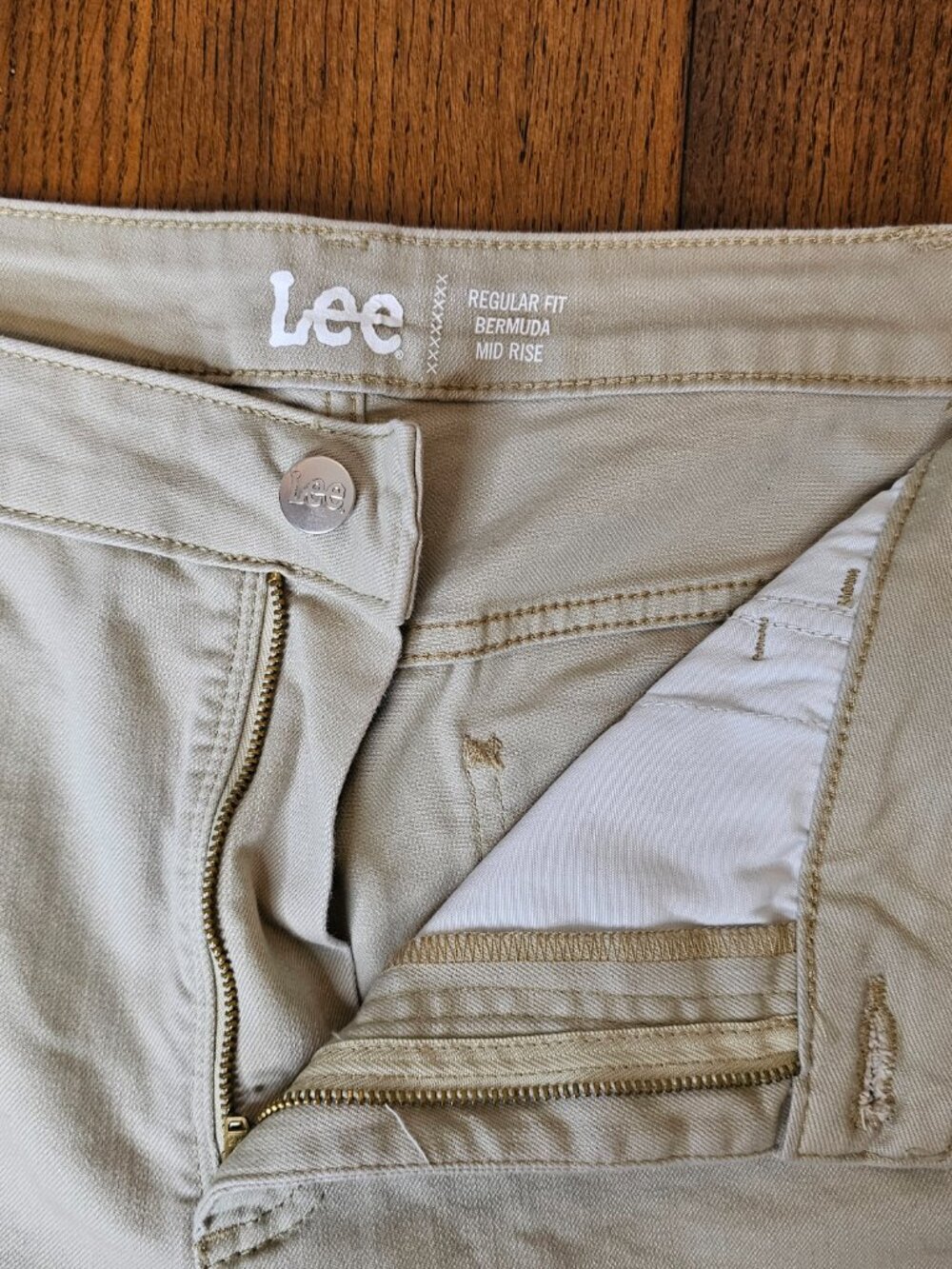 Lee, Plus Size 22M, Mid Thigh, Pioneer Beige, Denim, Shorts, NWOT